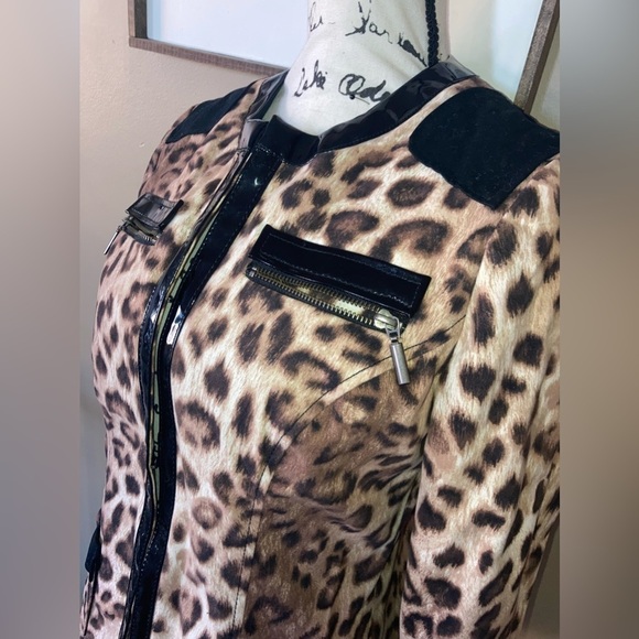 Chicos leopard print blazer woman’s size 0 Patent Leopard Matilda animal pattern - Picture 6 of 9